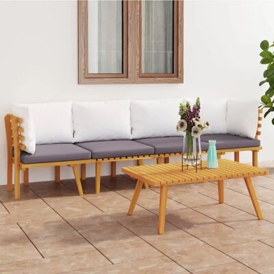 Maisonchic Akazien Gartenmöbel-Set - 4 Teile mit Kissen Maisonchic Akazien Gartenmöbel-Set - 4 Teile mit Kissen