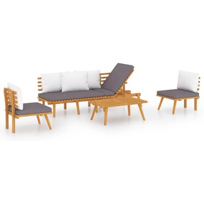 vidaXL Gartenmöbel-Set - Rustikaler Akazienholz - Terrasse, Garten vidaXL Gartenmöbel-Set - Rustikaler Akazienholz - Terrasse, Garten