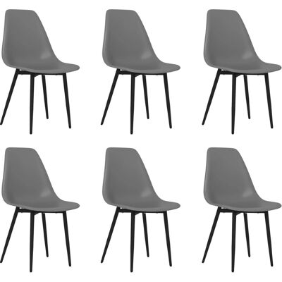 vidaXL 3082343 Grijze Eetkamerstoelen - 6 stuks vidaXL 3082343 Grijze Eetkamerstoelen - 6 stuks