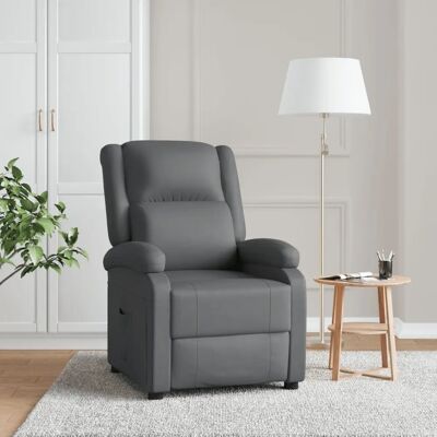 VIDAXL Graues Kunstleder Relaxsessel - Sitzmöbel VIDAXL Graues Kunstleder Relaxsessel - Sitzmöbel