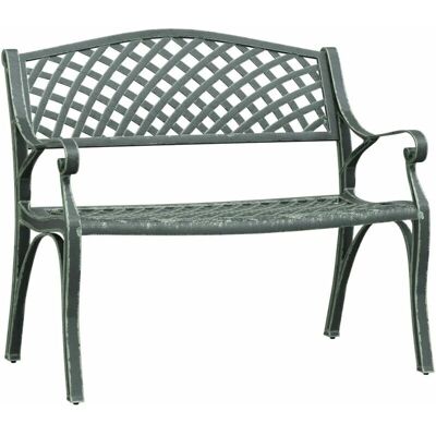 Ławka Ogrodowa Maisonchic - 102cm Zielone Gietaluminium - Meble Ogrodowe Ławka Ogrodowa Maisonchic - 102cm Zielone Gietaluminium - Meble Ogrodowe