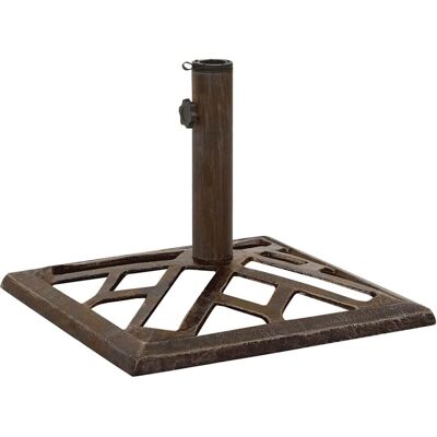 vidaXL Bronzen Parasolvoet 44x44x31cm Gietijzer - Tuinstandaard vidaXL Bronzen Parasolvoet 44x44x31cm Gietijzer - Tuinstandaard