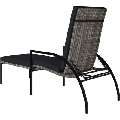 vidaXL Lounge Chair - Grau Wetterfester Polyesterkissen vidaXL Lounge Chair - Grau Wetterfester Polyesterkissen