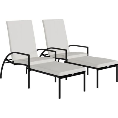 VidaXL Gartenstuhl - Lounge-Sitz, Weiß VidaXL Gartenstuhl - Lounge-Sitz, Weiß
