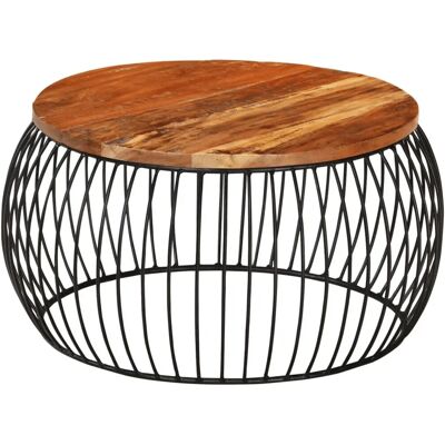 vidaXL Couchtisch Ø68 cm Aus recyceltem Holz – Beistelltisch vidaXL Couchtisch Ø68 cm Aus recyceltem Holz – Beistelltisch