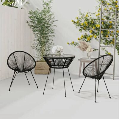vidaXL Gartentisch- und Stuhlset Schwarz 3-5 Teile vidaXL Gartentisch- und Stuhlset Schwarz 3-5 Teile