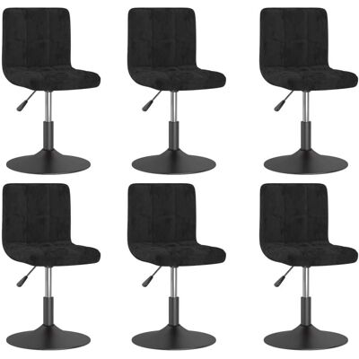 VidaXL 3087489 Schwarze Samt Drehstuhl - Esszimmerstuhl VidaXL 3087489 Schwarze Samt Drehstuhl - Esszimmerstuhl