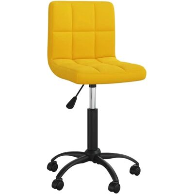 Vidaxl Gele Mosterd Fluwelen draaibureaustoel - Vidaxl Vidaxl Gele Mosterd Fluwelen draaibureaustoel - Vidaxl