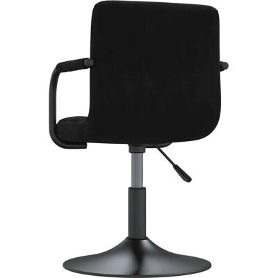 vidaXL 4 Schwarze Samt Drehbare Esszimmerstühle - Esszimmerstühle vidaXL 4 Schwarze Samt Drehbare Esszimmerstühle - Esszimmerstühle