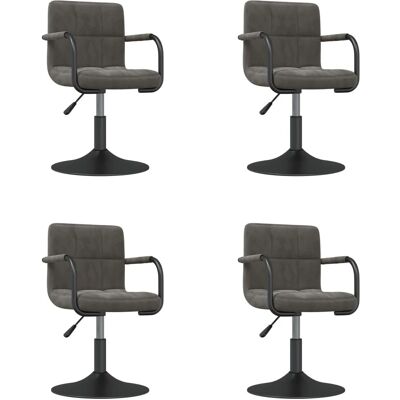 VIDAXL Cinzeto - Drehstuhl-Set aus 4 - Dunkelgrau VIDAXL Cinzeto - Drehstuhl-Set aus 4 - Dunkelgrau