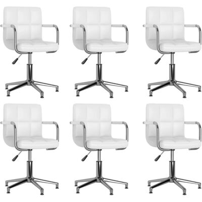 vidaXL 3088082 draaibare eettafelstoel - Moderne witte stoel vidaXL 3088082 draaibare eettafelstoel - Moderne witte stoel