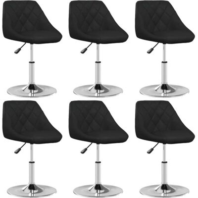 vidaXL 6 Schwarze Kunstleder Esszimmerstühle - Esszimmerstühle vidaXL 6 Schwarze Kunstleder Esszimmerstühle - Esszimmerstühle