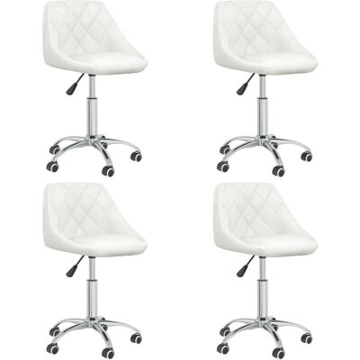 VidaXL 3088665 Drehbare Esszimmerstühle - Modern, Weiß, Höhenverstellbar VidaXL 3088665 Drehbare Esszimmerstühle - Modern, Weiß, Höhenverstellbar