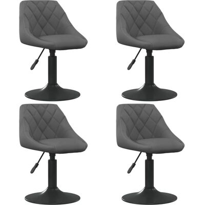 vidaXL - 4 Stück Dunkelgraue Samt-Esszimmerstühle - Küche & Esszimmer vidaXL - 4 Stück Dunkelgraue Samt-Esszimmerstühle - Küche & Esszimmer