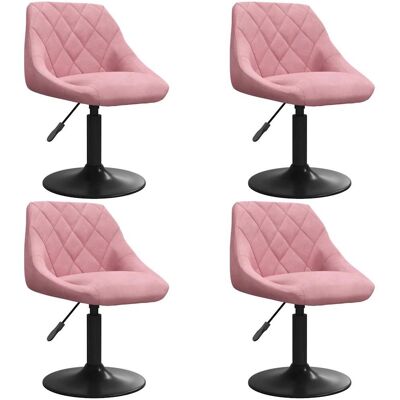 vidaXL Rosa Drehstühle 4er-Set vidaXL Rosa Drehstühle 4er-Set