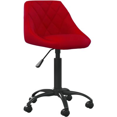 VidaXL Bürostuhl - Verstellbarer Samt Rot Tinten - Bürostuhl VidaXL Bürostuhl - Verstellbarer Samt Rot Tinten - Bürostuhl