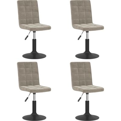 VidaXL 3089289 Chaise pivotante gris clair - Mobilier de restaurant VidaXL 3089289 Chaise pivotante gris clair - Mobilier de restaurant