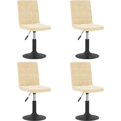 VidaXL 3089299 draaistoel - Modern, Fluweel, Gasveer, Set van 6 VidaXL 3089299 draaistoel - Modern, Fluweel, Gasveer, Set van 6