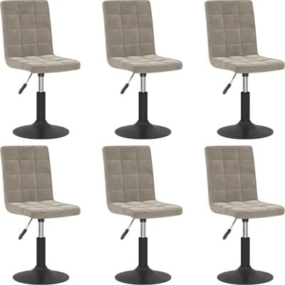 VidaXL 3089300 Ensemble de Chaises Pivotantes en Velours VidaXL 3089300 Ensemble de Chaises Pivotantes en Velours