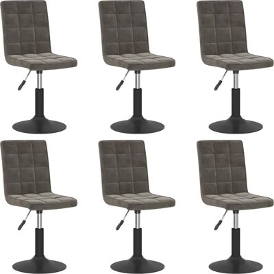 VidaXL 3089301 Drehstühle für Esszimmer - Modernes Samt-Set aus 6 VidaXL 3089301 Drehstühle für Esszimmer - Modernes Samt-Set aus 6