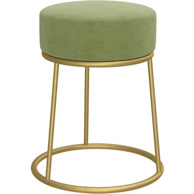 VIDAXL - Model 340262 - Gele groene fluwelen ronde kruk - Kruk VIDAXL - Model 340262 - Gele groene fluwelen ronde kruk - Kruk