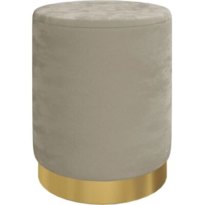 Puff con contenitore in velluto vidaXL - Design rotondo e salvaspazio Puff con contenitore in velluto vidaXL - Design rotondo e salvaspazio