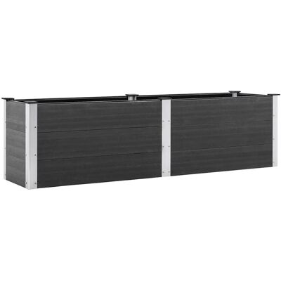 vidaXL Garten Hochbeet 200x50x54 cm WPC Grau - Hochbeet vidaXL Garten Hochbeet 200x50x54 cm WPC Grau - Hochbeet