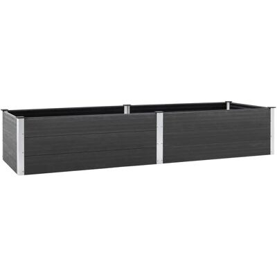 vidaXL Hochbeet 200x100x54 cm WPC Grau - Gartenschrank vidaXL Hochbeet 200x100x54 cm WPC Grau - Gartenschrank