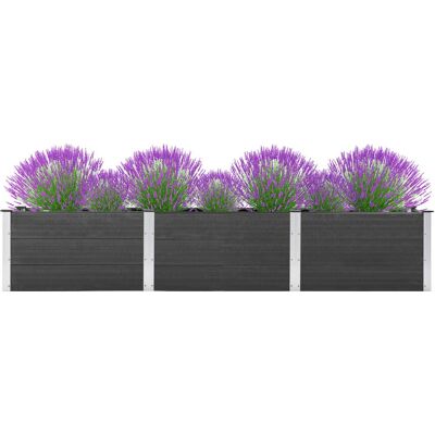 vidaXL Garten Hochbeet 300x50x54 cm WPC Grau - Garten Hochbeet vidaXL Garten Hochbeet 300x50x54 cm WPC Grau - Garten Hochbeet