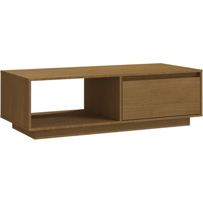 vidaXL Couchtisch Honigbraun - Massives Kiefern-Holztisch, 110x50x33.5 cm vidaXL Couchtisch Honigbraun - Massives Kiefern-Holztisch, 110x50x33.5 cm