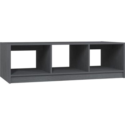 vidaXL Couchtisch Grau Aus Massivem Kiefernholz - Beistelltisch vidaXL Couchtisch Grau Aus Massivem Kiefernholz - Beistelltisch