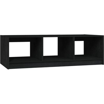 vidaXL Schwarzer Massivkiefern-Esstisch - Couchtisch vidaXL Schwarzer Massivkiefern-Esstisch - Couchtisch