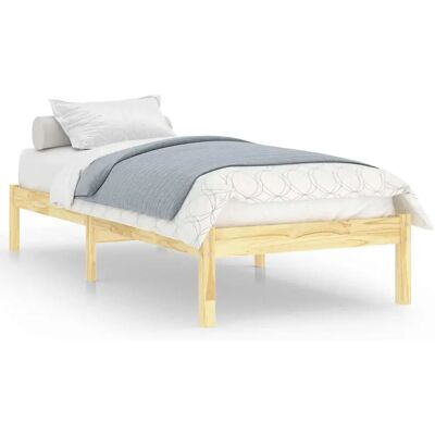 vidaXL Bettgestell Braun - Holzbettunterbau für 75x190 cm Matratze vidaXL Bettgestell Braun - Holzbettunterbau für 75x190 cm Matratze
