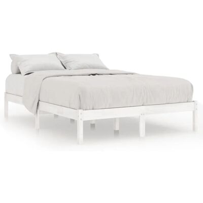 vidaXL 810023 Sänkykehys Valkoinen Massiivinen Mänty - Sänky vidaXL 810023 Sänkykehys Valkoinen Massiivinen Mänty - Sänky