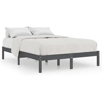 vidaXL 810039 Bettgestell - Kiefernholz, Grau, 200x200 cm vidaXL 810039 Bettgestell - Kiefernholz, Grau, 200x200 cm
