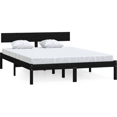 vidaXL Bettgestell Schwarz 140x190 cm - Holz vidaXL Bettgestell Schwarz 140x190 cm - Holz