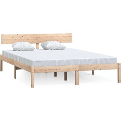 vidaXL Bettgestell - Massives Kiefernholz 120x200 cm - Modern vidaXL Bettgestell - Massives Kiefernholz 120x200 cm - Modern