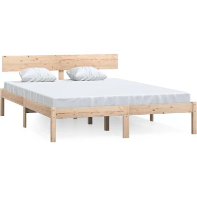 Struttura Letto vidaXL - Legno di pino massiccio 140x200cm - Moderna e Durevole Struttura Letto vidaXL - Legno di pino massiccio 140x200cm - Moderna e Durevole