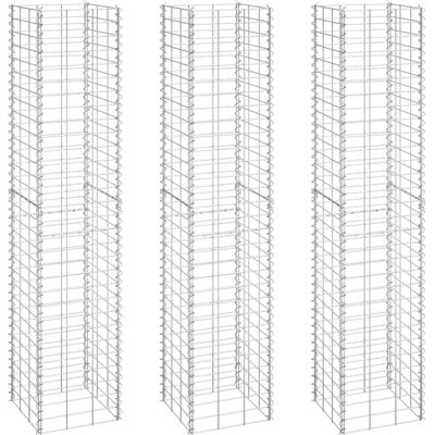 vidaXL 3x Gabion Hochbeete Eisen Garten - Gabionenmauer vidaXL 3x Gabion Hochbeete Eisen Garten - Gabionenmauer