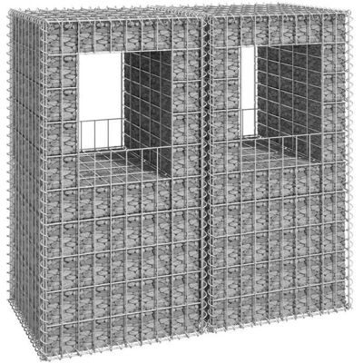 vidaXL Gabionenpfosten 50x50x100 cm Eisen Garten Dekor vidaXL Gabionenpfosten 50x50x100 cm Eisen Garten Dekor