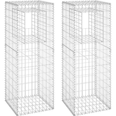 vidaXL 2x Gabionen Paal in IJzer Buiten Tuin - Gabion Basket Posts vidaXL 2x Gabionen Paal in IJzer Buiten Tuin - Gabion Basket Posts