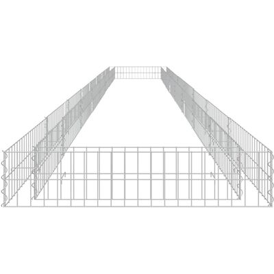 vidaXL Verzinktes Stahl Gabionen Hochbeet Garten Pflanzer - 800x100x20 cm vidaXL Verzinktes Stahl Gabionen Hochbeet Garten Pflanzer - 800x100x20 cm
