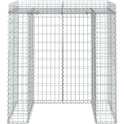 vidaXL Verzinkte Eisen Gabionenwand für Mülltonne - Gartendekor vidaXL Verzinkte Eisen Gabionenwand für Mülltonne - Gartendekor