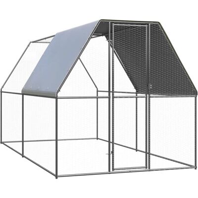 vidaXL Außen-Hühnerstall aus verzinktem Stahl 2x4x2 m - Hühnerkäfig vidaXL Außen-Hühnerstall aus verzinktem Stahl 2x4x2 m - Hühnerkäfig