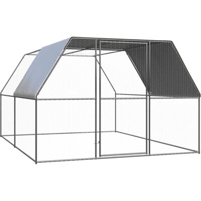 vidaXL Outdoor Hühnerstall Galvanisiertes Stahl Garten Hühnerstall Lauf - Hühnerstall vidaXL Outdoor Hühnerstall Galvanisiertes Stahl Garten Hühnerstall Lauf - Hühnerstall