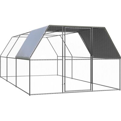vidaXL Udendørs Kyllingehus 3x6x2 m Galvaniseret Stål - Kyllingehus vidaXL Udendørs Kyllingehus 3x6x2 m Galvaniseret Stål - Kyllingehus