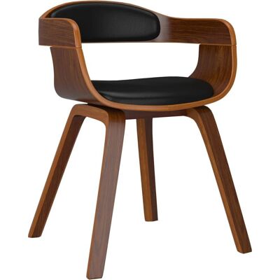 VidaXL Modell 3092371 Ergonomischer Esszimmerstuhl - Schwarz, Dunkles Holz VidaXL Modell 3092371 Ergonomischer Esszimmerstuhl - Schwarz, Dunkles Holz