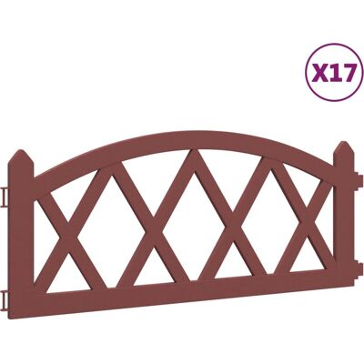 vidaXL Obrzeże Ogrodu - 17 sztuk, Czerwony, 10m vidaXL Obrzeże Ogrodu - 17 sztuk, Czerwony, 10m