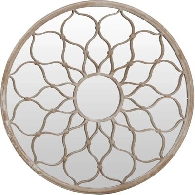 Miroir de jardin en fer vieXL sable 40x3 cm - Extérieur Miroir de jardin en fer vieXL sable 40x3 cm - Extérieur