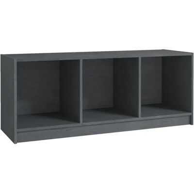 vidaXL Fernsehtisch Grau - Massives Kiefernholz - 104x33x41cm - TV Schrank vidaXL Fernsehtisch Grau - Massives Kiefernholz - 104x33x41cm - TV Schrank
